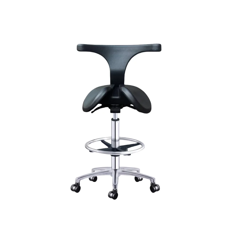 Multi Adjuster Ergonomic Swing Saddle Seat Multi Functional Back Posture Stool with Tilting Seat Saddle Chair For Dental Office