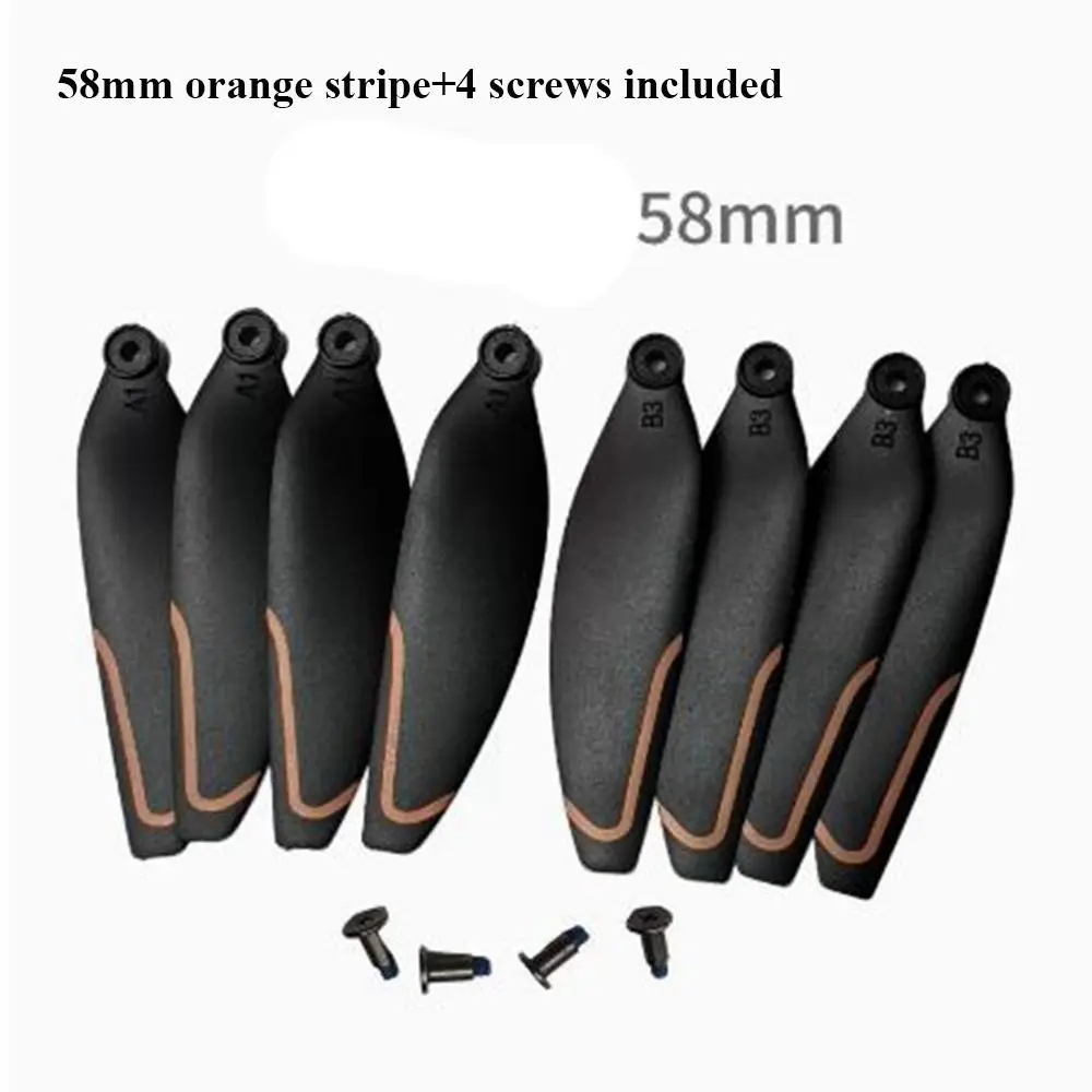 Universal Folding Propeller Blades Plastic Black Remote Control Parts 58mm/66mm Quadcopter Spare Blade