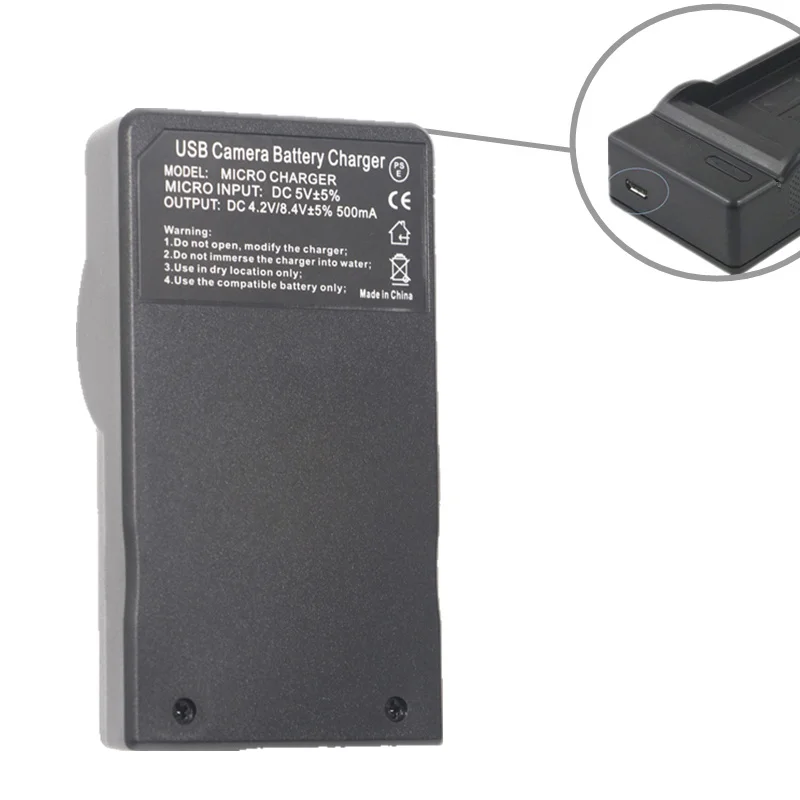 Cargador Usb Led De Doble Cámara Para Batería Lb-070 Lb070 W | Cuotas sin interés