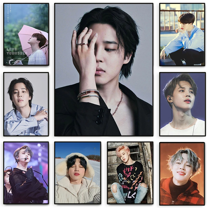 Description Picture 3 of itemHot Singer Kpop Jimin Poster Prints HD Canvas Painting Wall Art for Bedroom Living Room Office Home Decoration Fans Gift