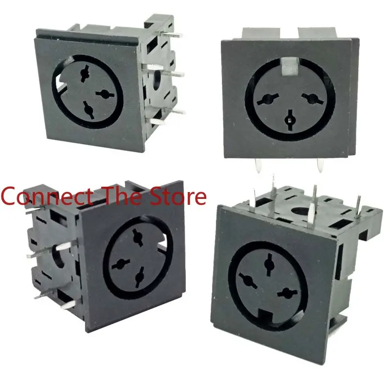 

10PCS Supply Large DIN 3P Female Socket 90 Degree Plug Plate Type Computer