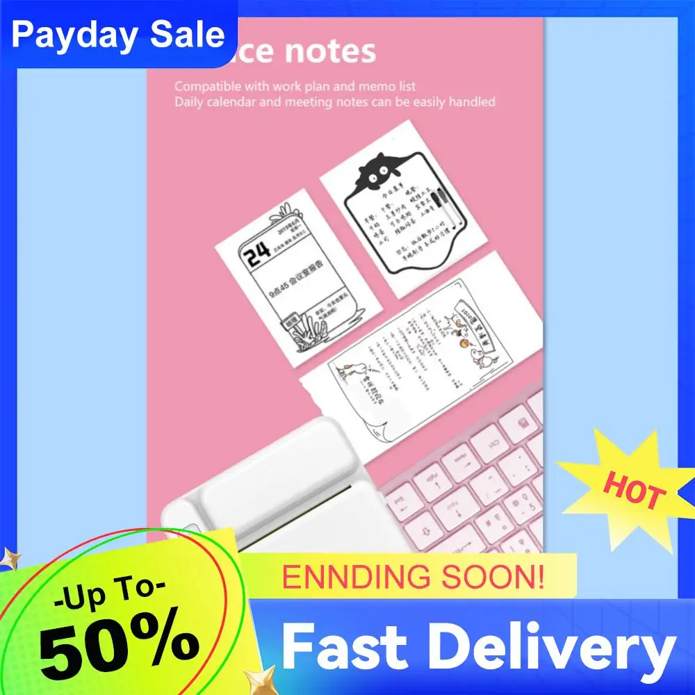 C19 휴대용 200dpi 감열 프린터(종이 포함) 학생 노트 라벨 인쇄 장치