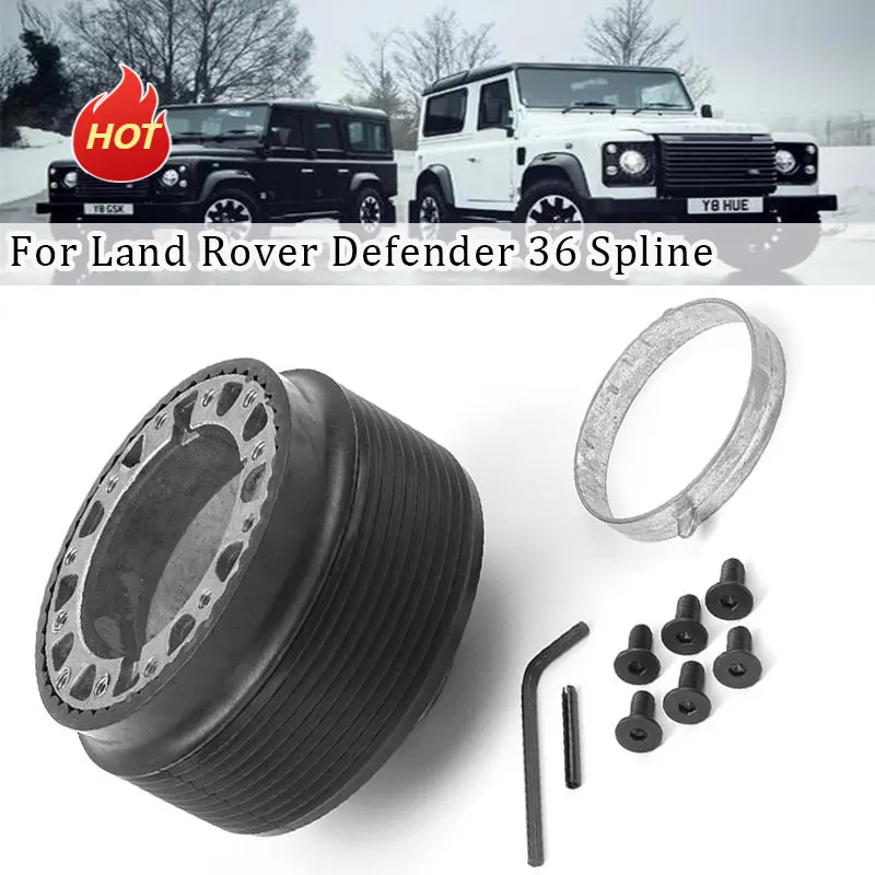 

Racing Steering Wheel Quick Release Adapter Snap-On Boss Kit Aluminum For Land Rover Defender With Horn Button Retainer Ring