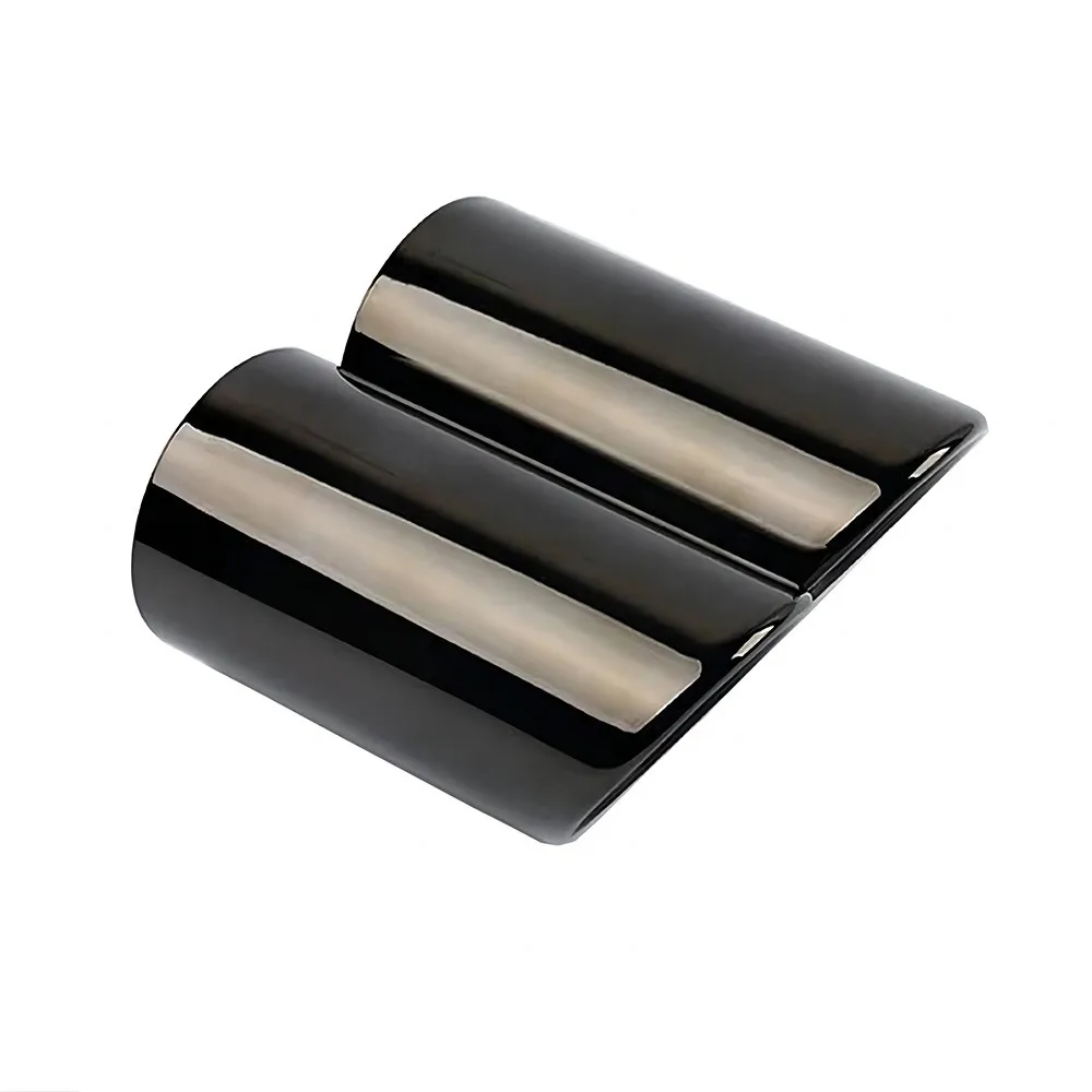 2pcs Car Exhaust Pipe Chrome Stainless Steel Muffler Tip for AUDI Q7 TDI Quattro 2006 2007 2008 2009 2010-2013