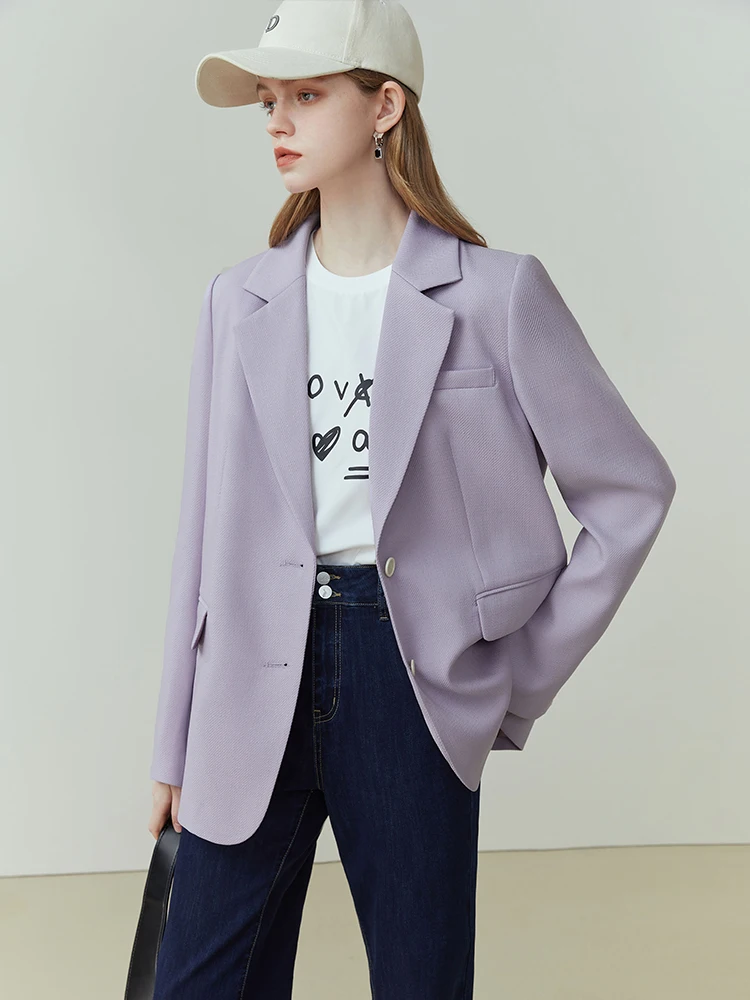 FSLE Fashion Style High-end Lapel Suit for Women Spring New Niche Design Commuter Suit Collar Mid-length Coat Blazer for Female