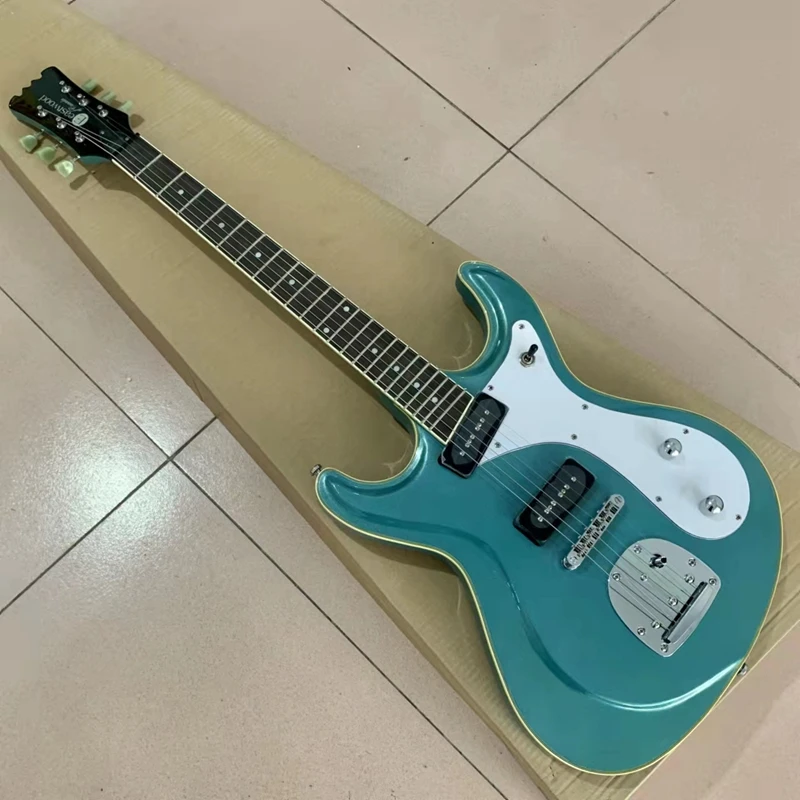 Electric Guitar 6 String Travel Guitar 39 Inch Solid Basswood Body Maple Neck