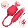 Rose Sucking Telescopic Vibrator Clitoris Vaginal Nipple Vibrating Sucker G-Spot Stimulating Masturbation Sexy Toy for Women 1
