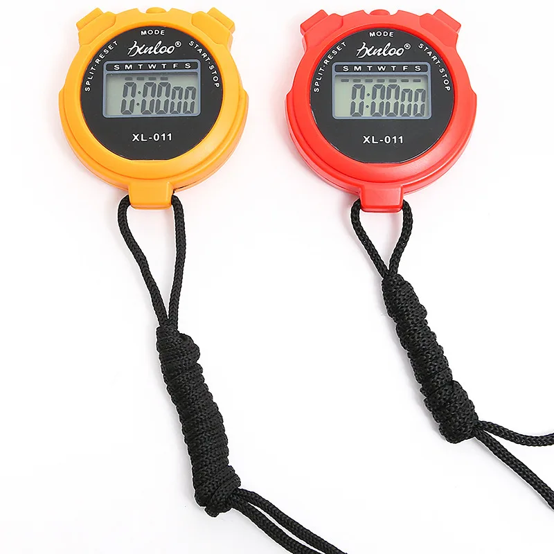 Portable Handheld Sports Stop Watch Digital Display Fitness Timer Counter 4colors For Sports Stopwatch Chronograph Professional 4