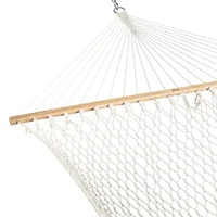 Cotton Rope Hammock w/ Spreader Bars - White, Size 80" L x 60" W 2