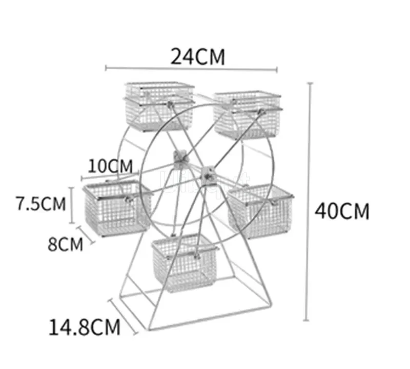 French fries chicken wings Ferris Wheel Food Rack Snack Rack Vintage Party Rotatable Pastry Cupcake Holderr fruit dessert plate cake stand fruit plate ceramic dessert plates cake tray snack dish
