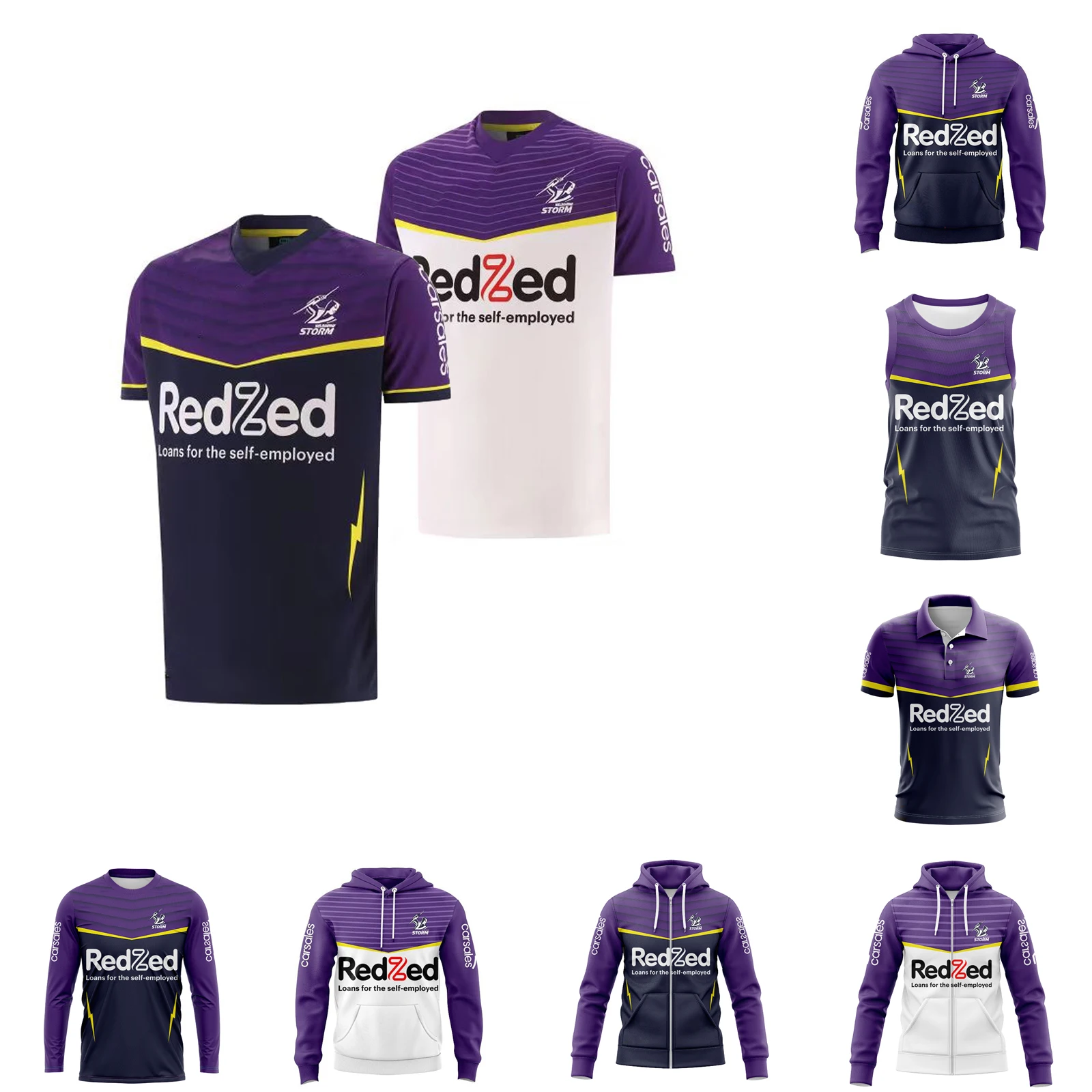 

2024 Melbourne Storms Men's Home/Away Jersey Hoodie Vest Rugby Jersey