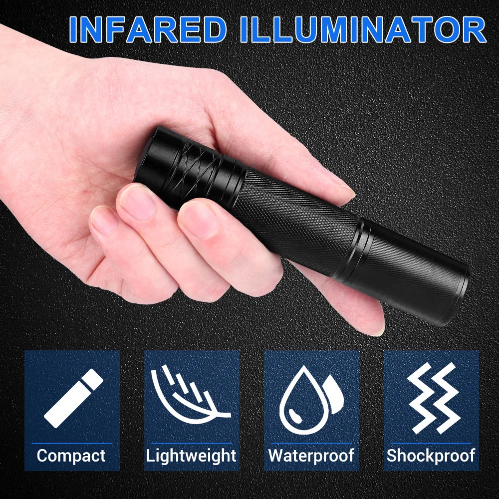 Scea7114d63be4d3d9b546339a0e6fdf10 5W, LED 850nm, 940nm Vcsel Infrared Flashlight IR Torch Zoomable Infrared Illuminator for Night Vision Scope Weapon Gun Lights Mallzona
