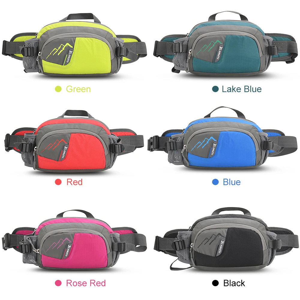 Outdoor Sports Waist Pack w Water Bottle Holder for Cycling Running Walking Hiking Marathons Fanny Pack Hydration Belt Men Women 6