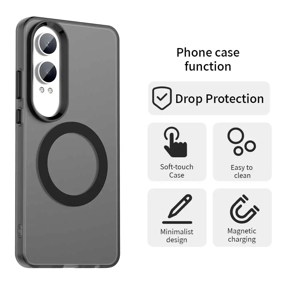 Candy Colors Translucent Shockproof Case with Magnetic Wireless Charging