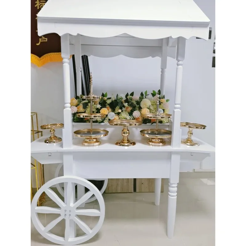 Multi-functional Push Cart Candy Flower Carts Display Flower Trolley Cart Decoration Wheel Store Market Mobile עגלת ים