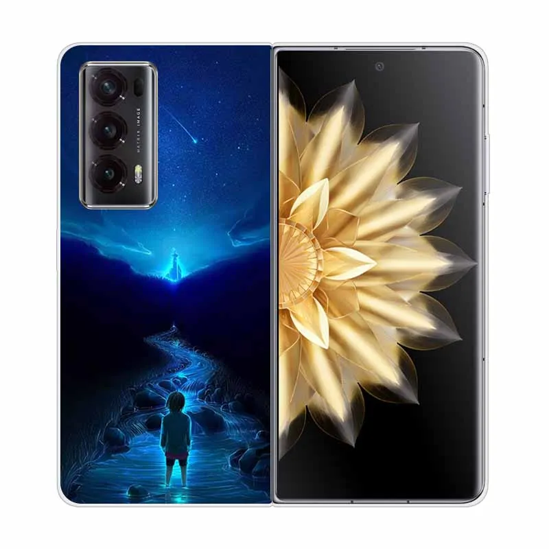 Enhanced Clear Print Hard Case with Wolf and Lion Design