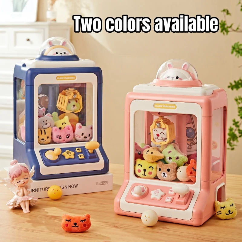 Children Coin Operated Play Game Claw Crane Machine Toys Dual Power Supply Automatic Doll Machines Kids Birthday Christmas Gifts