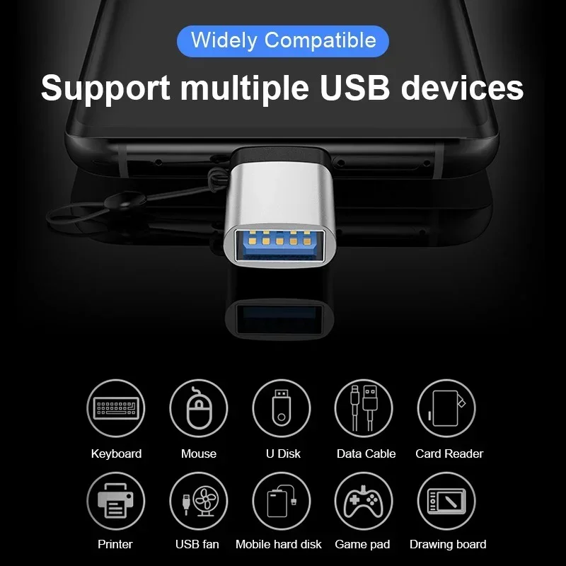 USB C OTG 어댑터 타입 C - USB 30 미니 컨버터, 휴대폰 액세서리용 고속 데이터 전송 타입 C 어댑터