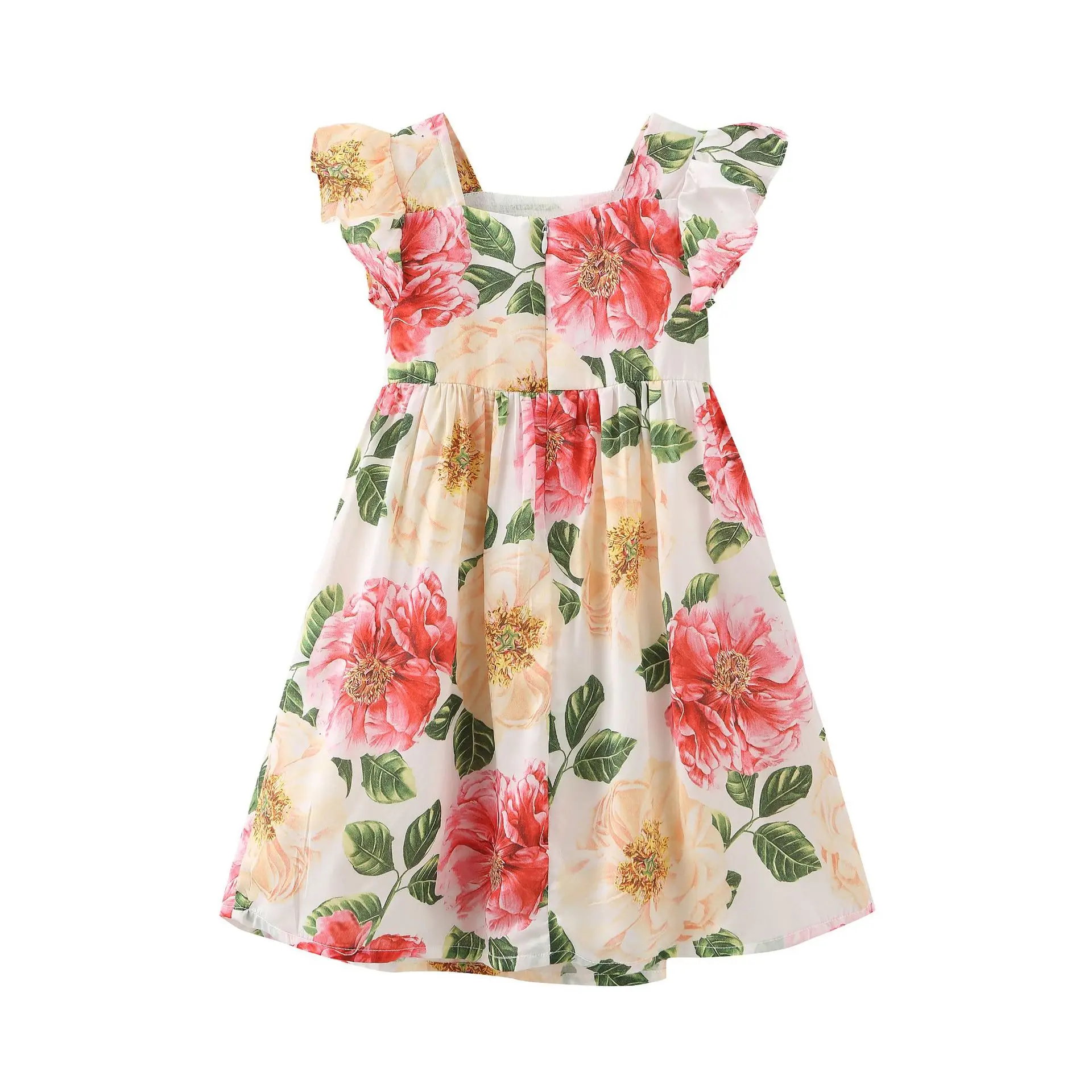 Girls Princess Dress Summer Kids Clothes Printed European Style Party Birthday Toddler Dresses