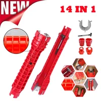 14 In 1 Faucet Sink Wrench Pipe Wrenches Faucet Sink Installer Kit for Bathroom Kitchen Plumbing Repair Installation Hand Tools 1