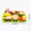 Play Food Toys Set Play House Kitchen Sandwich Fries Burger Children's Simulations Homa House Simulators Toy Kids DIY Fast Food 6
