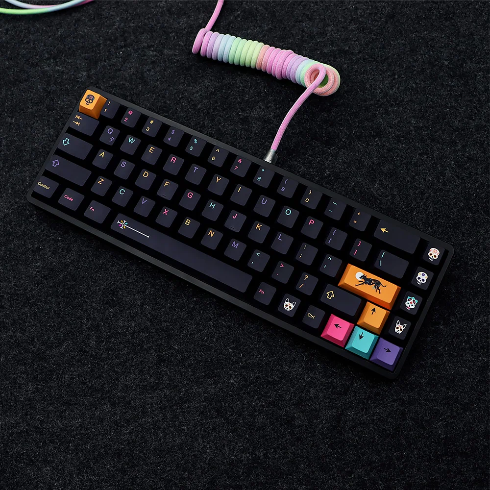 Pbt Dye Sub Keycap, Chave ISO, Gk61 64 G610 K70 GMMK gmk