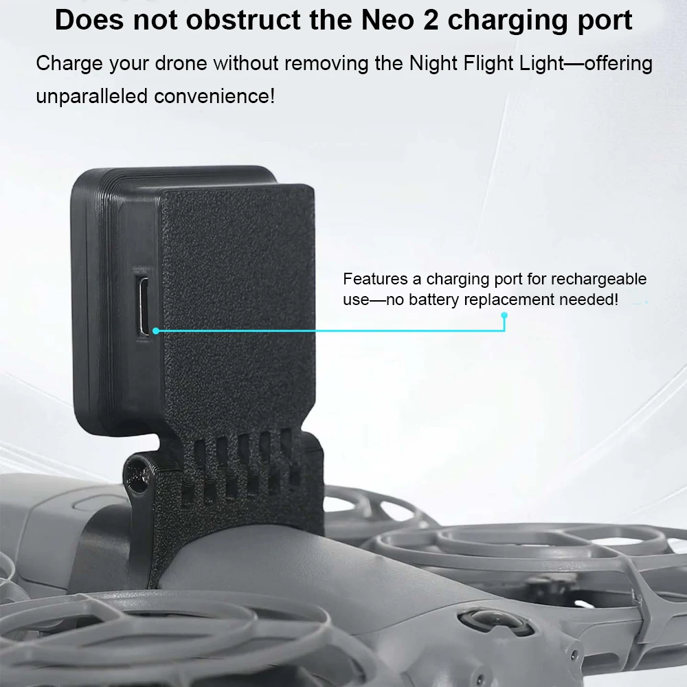 Feux LED atterrissage DJI Neo 2 - Rechargeable, 3 modes, lot de 2