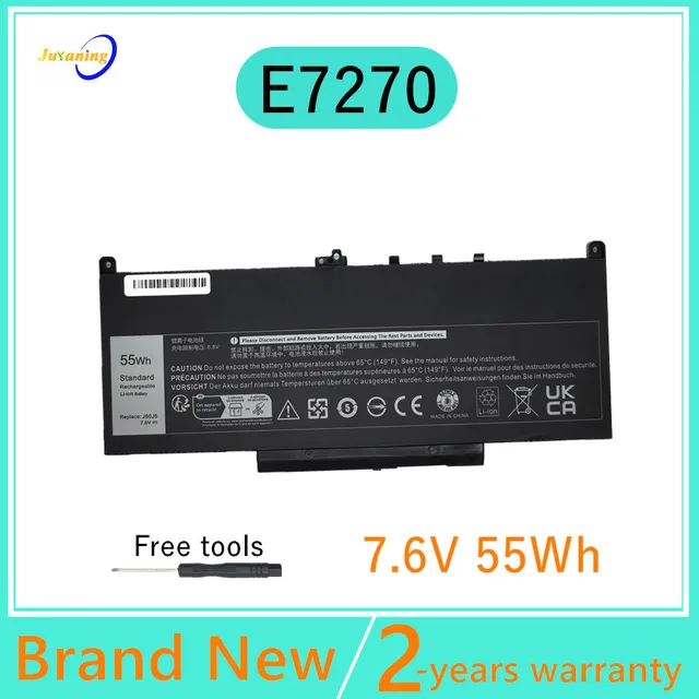 Batterie d'ordinateur portable MC34Y 0MC34Y R1V85 pour DELL Latitude E7270 E7470 série J60J5 242WD 1W2Y2 GG4FM WYWJ2 1