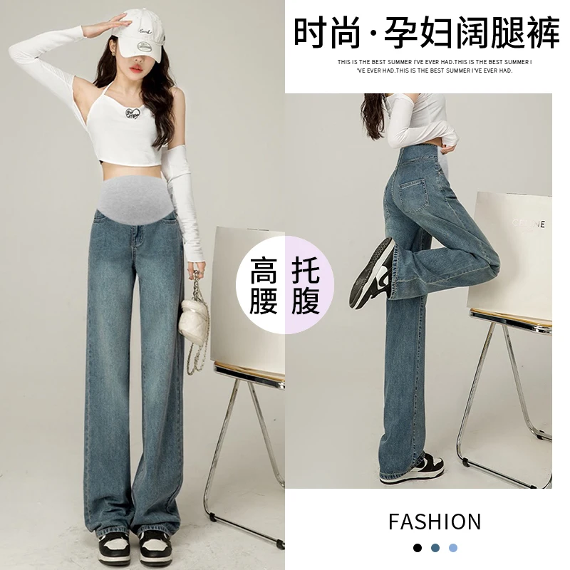 SHEIN ICON Jean Cargo Grande Taille Pour Femmes, à Jambes Larges Et Amples, Polyvalent, Avec