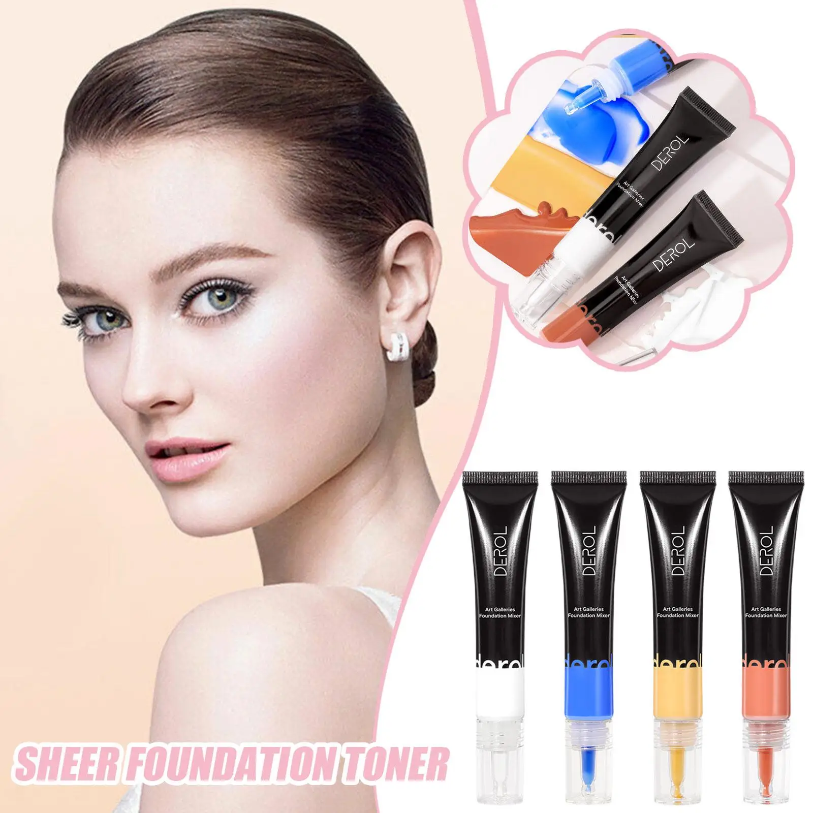 Makeup Foundation Color Corrector Makeup For Customizing Foundation Shades Blue Mixing Pigment For Skin face foundation makeup 1PCS