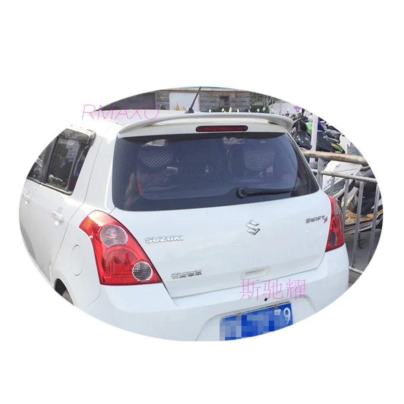 Per Suzuki Swift Spoiler 2006-2013 Suzuki Swift Alta Qualità Yvk Materiale Abs Auto Ala Posteriore Primer Colore Spoiler Posteriore
