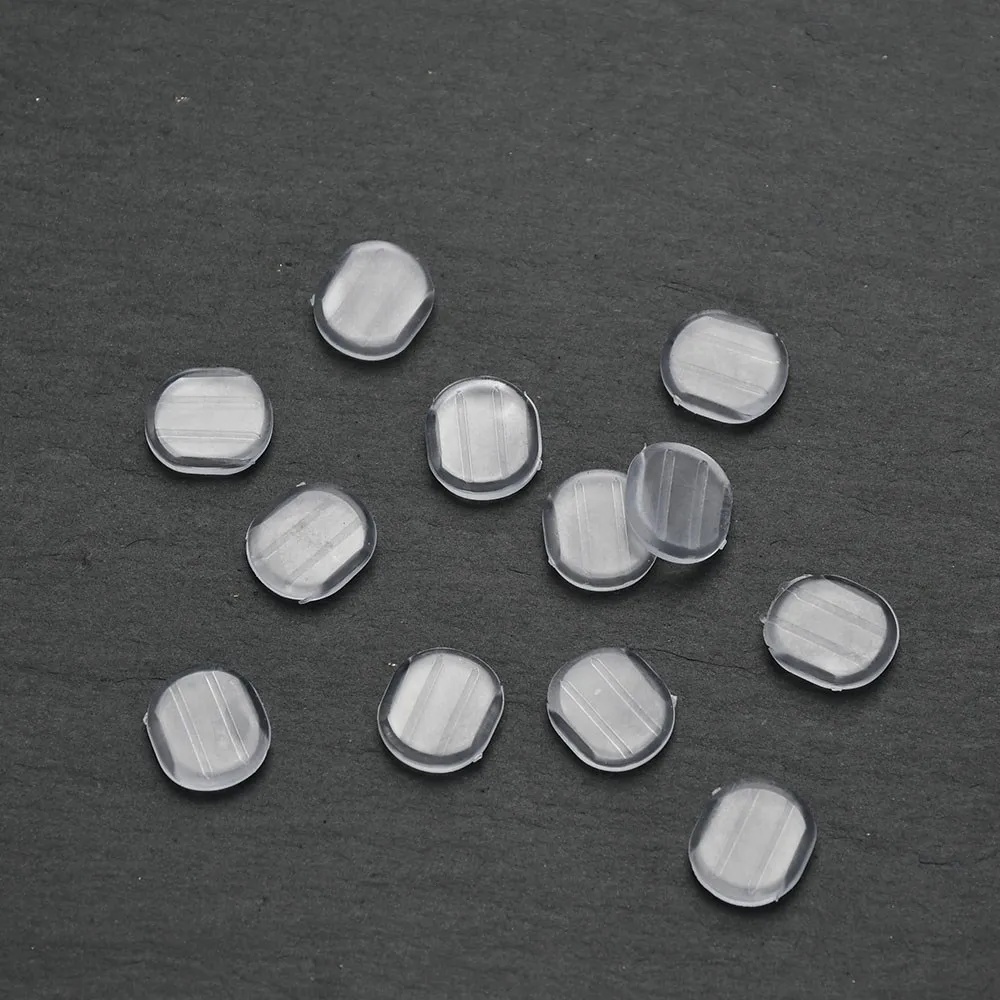 50 stück Ohrring Zurück Pads Klar Silikon Komfort Ohrring Kissen für Clips auf Ohrringe – Detail 3