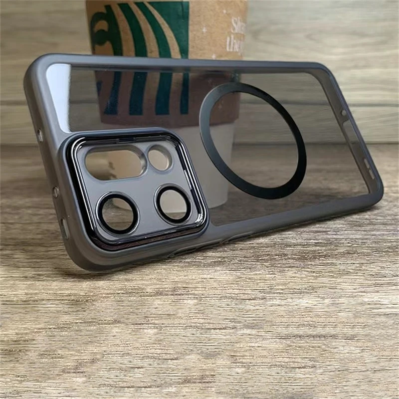 Transparent Soft Silicone Magnetic Phone Case with MagSafe and Camera Protection