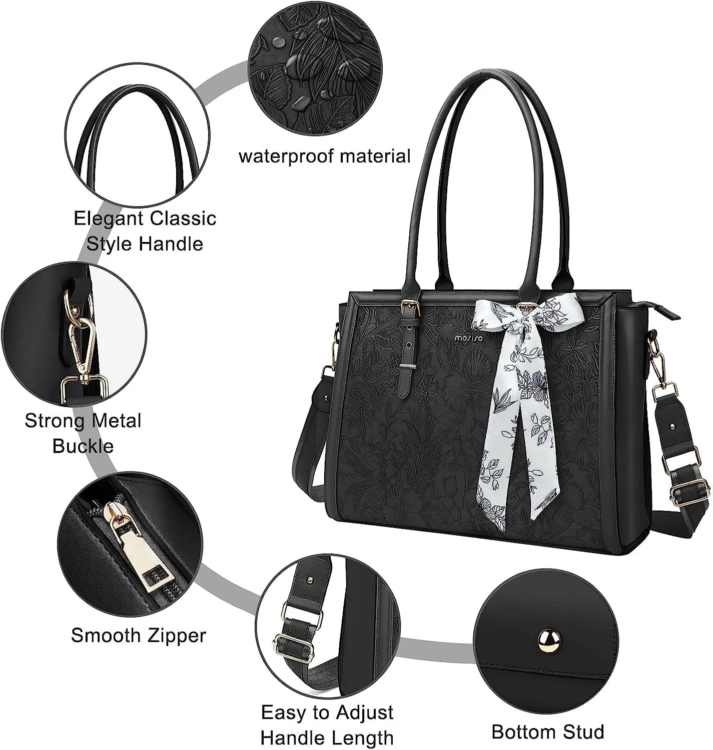 Bolsa Luxuoso do Portátil do Couro do Plutônio para Mulheres Bolsa do Mensageiro do Ombro Macbook Asus hp Dell Caderno Tote 156 16 173 - Imagem 5