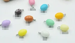 10pcs 3D Cartoon Egg Resin Jewelry (Antique Bronze Plated)