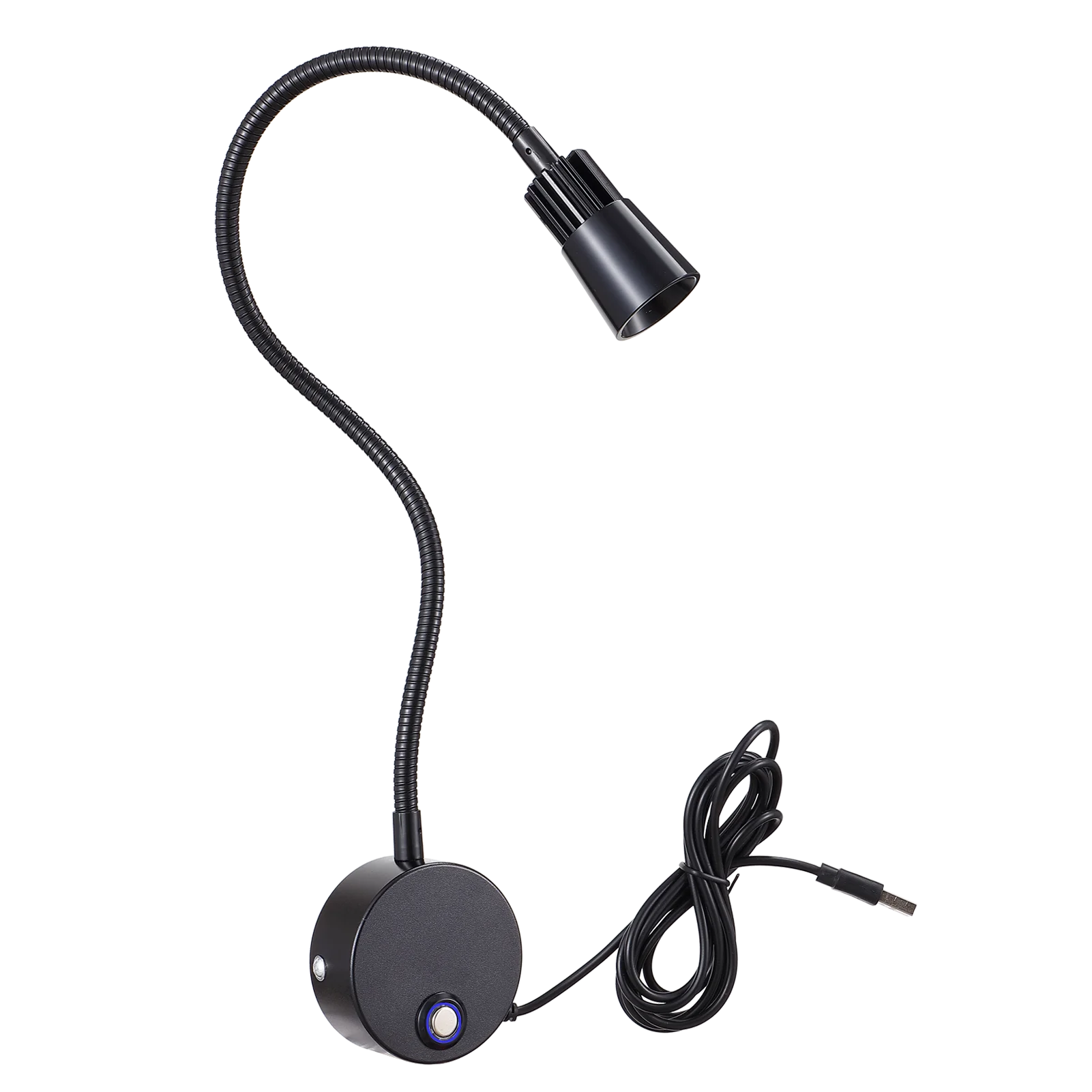 5V USB 3CCT Dimmable Wall Lamp CRI98 RG0 Bedside Reading Lamp Working Spot Light 15" Gooessneck Adjustable