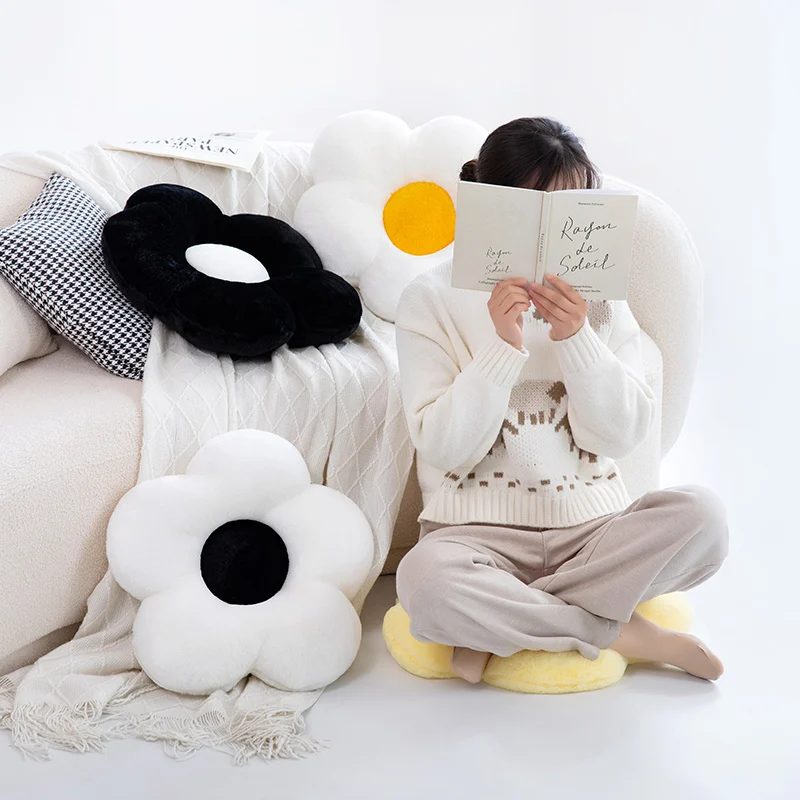 35cm 45cm 55cm Cute Flower Plush Pillow Stuffed Soft Plant Flower Throw Pillow Cushion Home Sofa Decoration Pillow Kids Toys 2