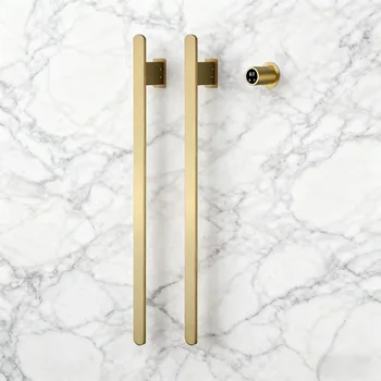 ราวแขวนผ้าเช็ดตัวไฟฟ้าแบบติดผนัง ซ่อนในผนัง พร้อมระบบตั้งเวลาอัจฉริยะ สีทอง พร้อมฟังก์ชั่นทำความร้อน 2