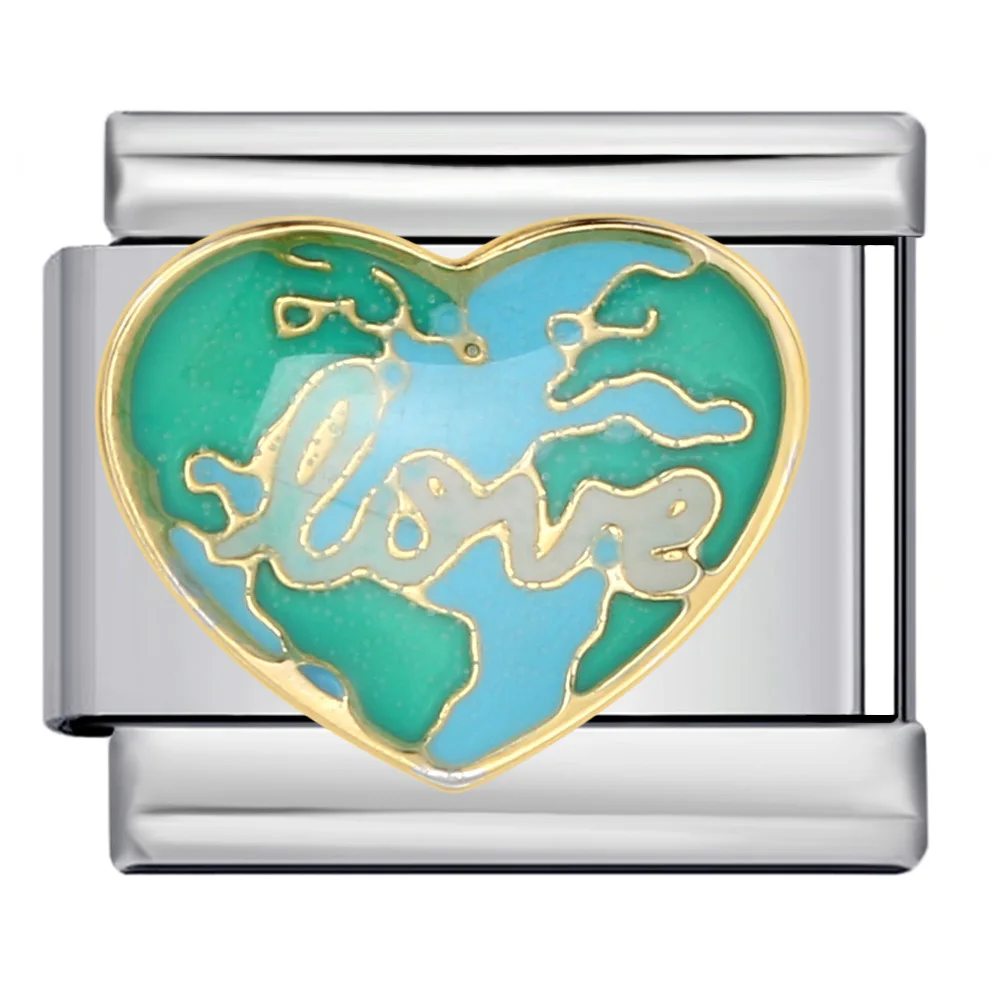 Love Elements Y2K Bunter italienischer Charm-Link, passend für 9 mm Edelstahl-Armbänder, DIY-Herstellung von Perlen, Valentinstag-Schmuck – Detail 3