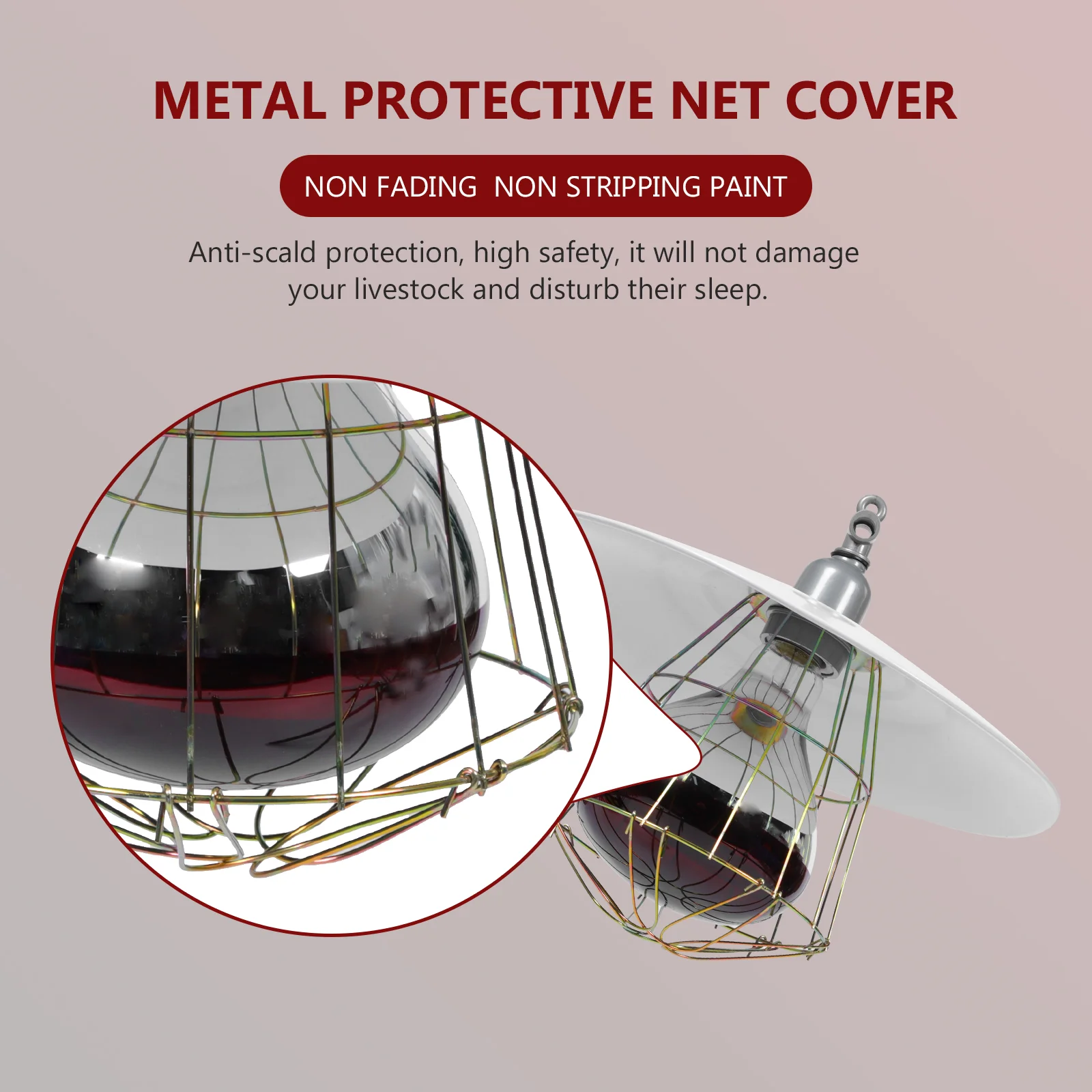 Heat Lamp Set Livestock Cage Heating Light Small Pig Accessory Dog House Cooler Box Supply Aluminum Warm Baby Heater