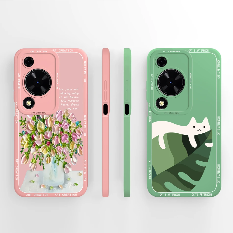 Cute Design Phone Case with Camera Protector, Soft Liquid Silicone Protective Bumper