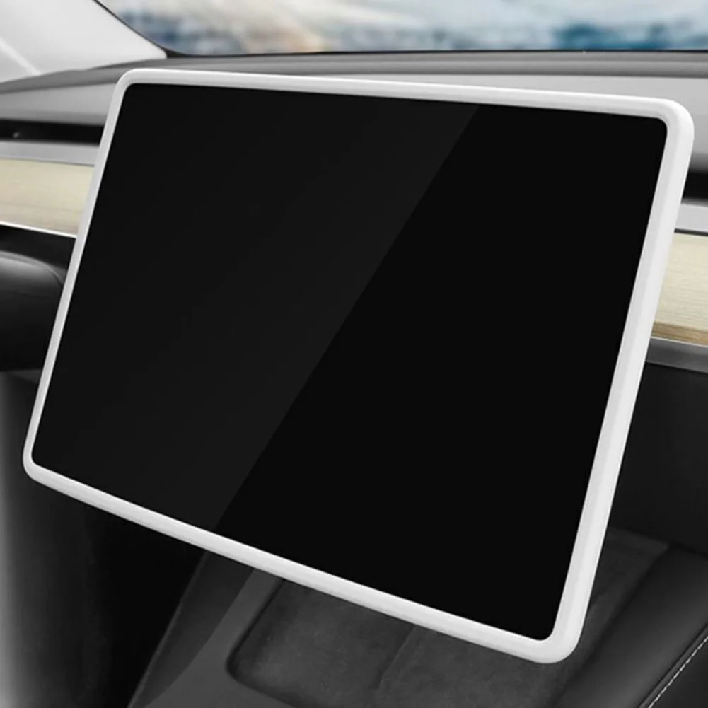 

Silicone Screen Protective Frame Trim For Tesla Model 3 Y Navigation Screen Edge Protector Car Accessories