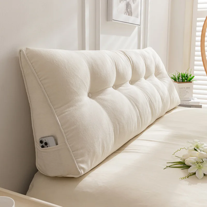 Triangular Headboard Wedge Pillows Backrest Positioning Support Extra Filling with Washable Velvet Cover Positioning Support 4