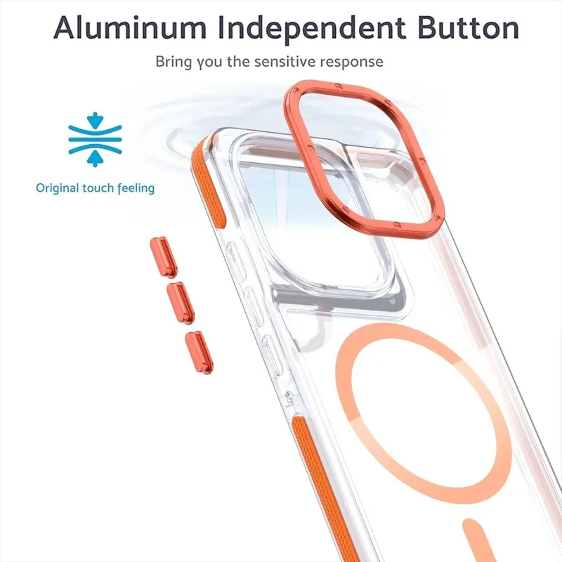 Luxury Magnetic Clear Shockproof Phone Case with Magsafe Compatibility