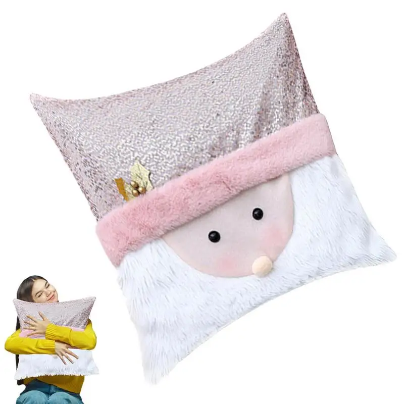 

Winter Pillow Cover For Christmas Decor Pillow Covers Fluffy Square Cushion Sheet Winter Holiday Party Decorative For Couch