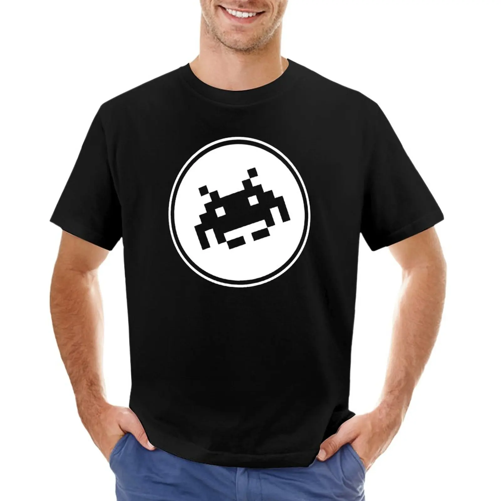 Space Invader Retro Videogioco Icona T-Shirt Vestiti Estivi Vestiti Estetici Abbigliamento Vintage T-Shirt Da Uomo