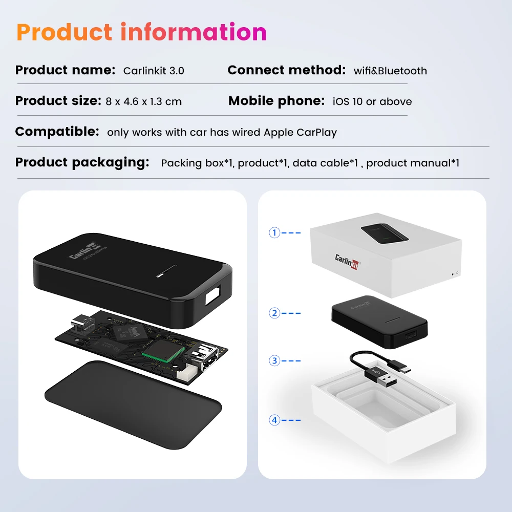 Carlinkit  CarPlay   ĳ ATS-L CT5 CT6 XT4 XT5 XTS XT6 Escalade Ʈ ڽ Ƽ̵ IOS