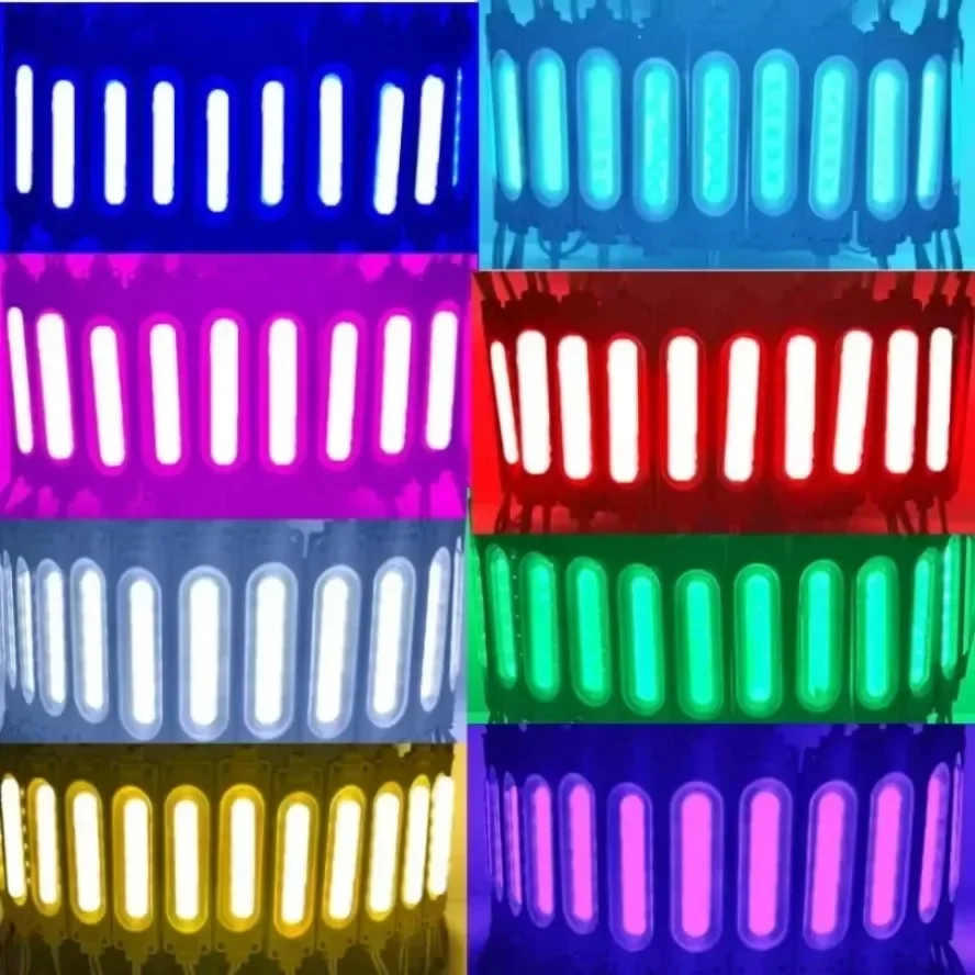 RGB Flowing Light Led Module 20/lot 12V Highlight Waterproof IP65 Foldable COB Light Strip Backlight Shop Banner Car Decoration