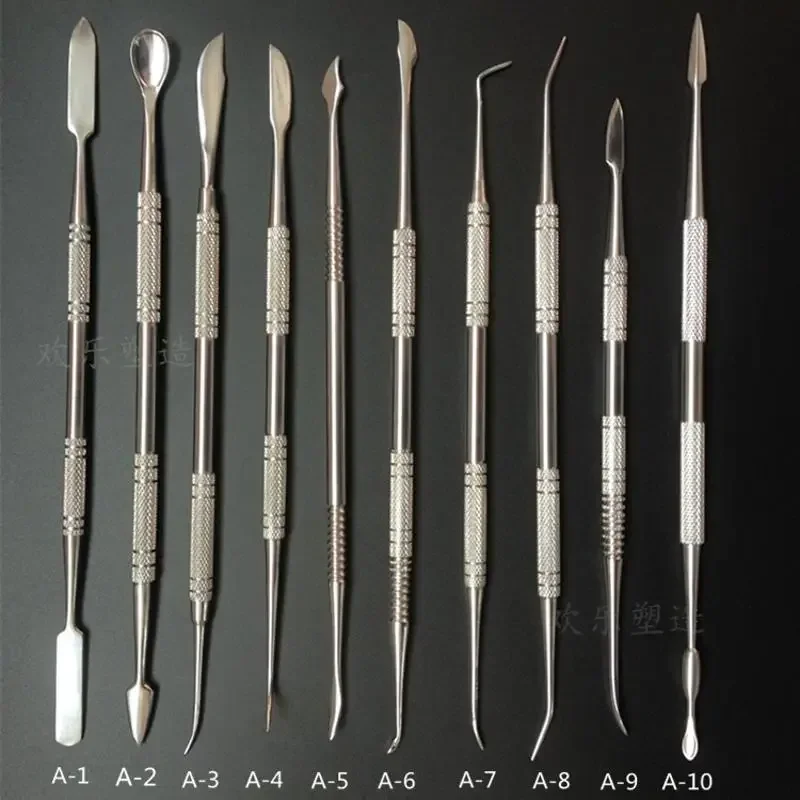 Stainless Steel Soft Clay Tools Polymer Sculpting Smoothing Wax Pottery Ceramic Modeling Carved Tools Accessories 10Pcs/Set polymer clay tools pottery sculpting tools clay sculpting tools pottery tools clay craft tool