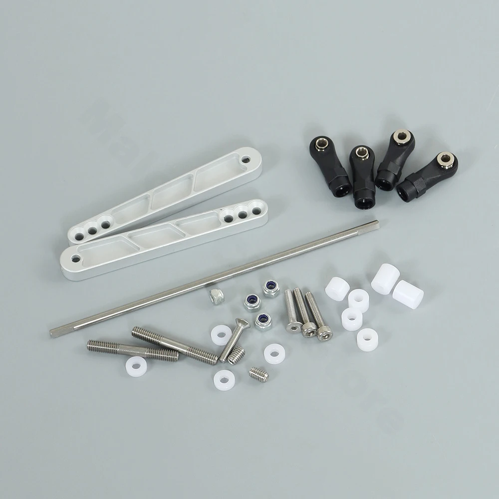 Axial Yeti & RR10 Bomber Aluminum Rear Lower Chassis Link Parts - 1Pr Silver